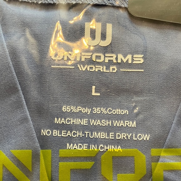 Women's Scrub Top Bundle Blue, Black, Cream With Green Uniform Set - Picture 2 of 11